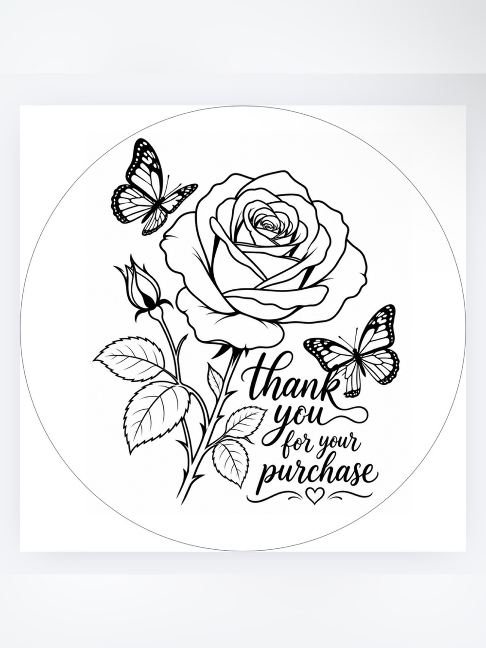 Handmade 50count “Thank You For Your Purchase” Stickers